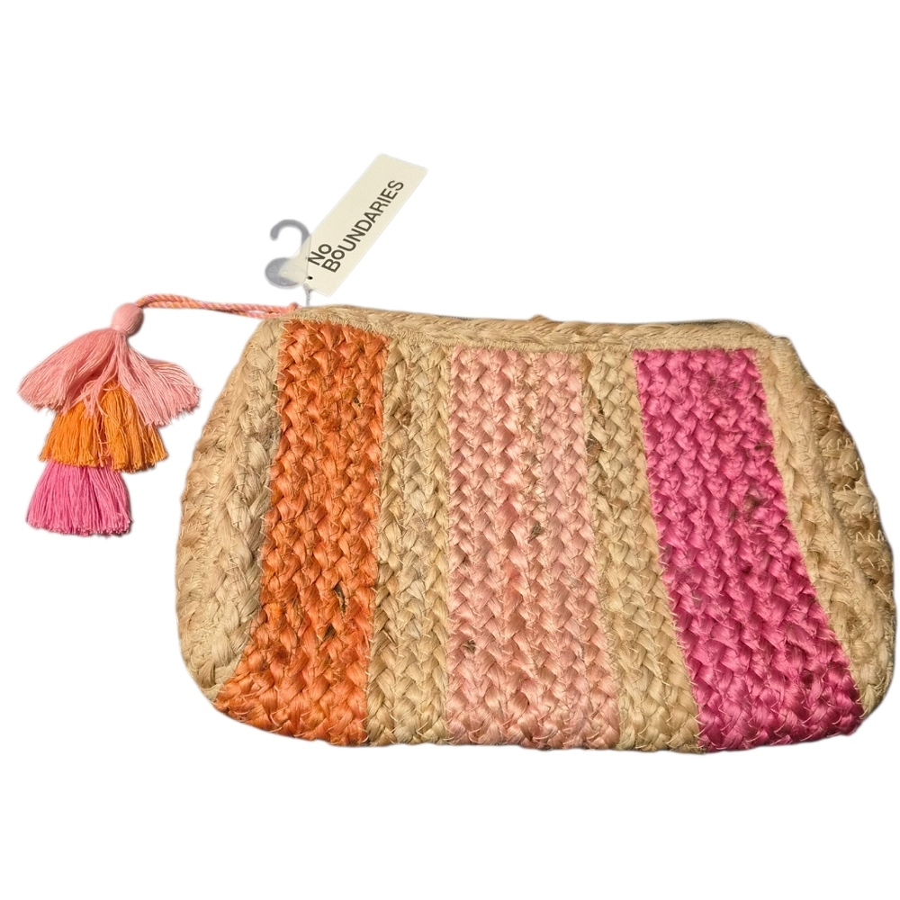 No Boundaries Vibrant Striped Clutch
